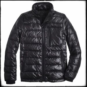 J. Crew Black Puffer Lightweight Fitted Hi Neck Jacket Women’s Size Small